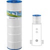 image:imageVEVOR 2026 Pro Pool Cartridge Filter System 100 SqFt Pool Filter for Inground amp Above Ground Pools Compatible WPumps 12HP1HP  Up to 6142 GPH Max Flow Pool Filters for Pools Up to 23775 GallonsElement Only