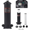 image:imageVEVOR 2026 Pro Pool Cartridge Filter System 100 SqFt Pool Filter for Inground amp Above Ground Pools Compatible WPumps 12HP1HP  Up to 6142 GPH Max Flow Pool Filters for Pools Up to 23775 GallonsCartridge Tank  Element