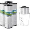image:imageVEVOR 2026 Pro Pool Cartridge Filter System 100 SqFt Pool Filter for Inground amp Above Ground Pools Compatible WPumps 12HP1HP  Up to 6142 GPH Max Flow Pool Filters for Pools Up to 23775 GallonsElement Only