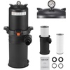 image:imageVEVOR 2026 Pro Pool Cartridge Filter System 100 SqFt Pool Filter for Inground amp Above Ground Pools Compatible WPumps 12HP1HP  Up to 6142 GPH Max Flow Pool Filters for Pools Up to 23775 GallonsCartridge Tank  Element