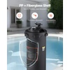 image:imageVEVOR 2026 Pro Pool Cartridge Filter System 100 SqFt Pool Filter for Inground amp Above Ground Pools Compatible WPumps 12HP1HP  Up to 6142 GPH Max Flow Pool Filters for Pools Up to 23775 GallonsCartridge Tank  Element
