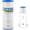image:imageVEVOR 2026 Pro Pool Cartridge Filter System 100 SqFt Pool Filter for Inground amp Above Ground Pools Compatible WPumps 12HP1HP  Up to 6142 GPH Max Flow Pool Filters for Pools Up to 23775 GallonsElement Only