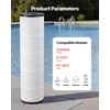 image:imageVEVOR 2026 Pro Pool Cartridge Filter System 100 SqFt Pool Filter for Inground amp Above Ground Pools Compatible WPumps 12HP1HP  Up to 6142 GPH Max Flow Pool Filters for Pools Up to 23775 GallonsElement Only