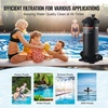 image:imageVEVOR 2026 Pro Pool Cartridge Filter System 100 SqFt Pool Filter for Inground amp Above Ground Pools Compatible WPumps 12HP1HP  Up to 6142 GPH Max Flow Pool Filters for Pools Up to 23775 GallonsCartridge Tank  Element