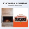 image:imageVEVOR 24 x 8 inch Dropin Fire Pit Pan Rectangular Stainless Steel Fire Pit Burner Kit Propane Gas Fire Pan 120000 BTU with HBurner for Indoor or Outdoor Use6 x 18 inch
