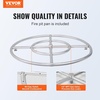 image:imageVEVOR 24 x 8 inch Dropin Fire Pit Pan Rectangular Stainless Steel Fire Pit Burner Kit Propane Gas Fire Pan 120000 BTU with HBurner for Indoor or Outdoor UseModern