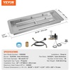 image:imageVEVOR 24 x 8 inch Dropin Fire Pit Pan Rectangular Stainless Steel Fire Pit Burner Kit Propane Gas Fire Pan 120000 BTU with HBurner for Indoor or Outdoor Use24 x 8 inch