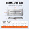 image:imageVEVOR 24 x 8 inch Dropin Fire Pit Pan Rectangular Stainless Steel Fire Pit Burner Kit Propane Gas Fire Pan 120000 BTU with HBurner for Indoor or Outdoor Use36 x 12 inch