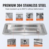 image:imageVEVOR 24 x 8 inch Dropin Fire Pit Pan Rectangular Stainless Steel Fire Pit Burner Kit Propane Gas Fire Pan 120000 BTU with HBurner for Indoor or Outdoor Use36 x 12 inch