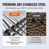 image:imageVEVOR 24 x 8 inch Dropin Fire Pit Pan Rectangular Stainless Steel Fire Pit Burner Kit Propane Gas Fire Pan 120000 BTU with HBurner for Indoor or Outdoor Use6 x 18 inch