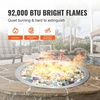 image:imageVEVOR 24 x 8 inch Dropin Fire Pit Pan Rectangular Stainless Steel Fire Pit Burner Kit Propane Gas Fire Pan 120000 BTU with HBurner for Indoor or Outdoor UseModern