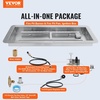 image:imageVEVOR 24 x 8 inch Dropin Fire Pit Pan Rectangular Stainless Steel Fire Pit Burner Kit Propane Gas Fire Pan 120000 BTU with HBurner for Indoor or Outdoor Use30 x 10 inch