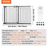 image:imageVEVOR 29546 Extra Wide Baby Gate for Stairs Auto Close Dog Gate for The House Easy Install Pressure Mounted Pet Gates for Doorways Easy Walk Thru Wide Safety Gate for Dog WhiteBlack