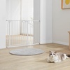 image:imageVEVOR 29546 Extra Wide Baby Gate for Stairs Auto Close Dog Gate for The House Easy Install Pressure Mounted Pet Gates for Doorways Easy Walk Thru Wide Safety Gate for Dog WhiteWhite