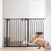 image:imageVEVOR 29546 Extra Wide Baby Gate for Stairs Auto Close Dog Gate for The House Easy Install Pressure Mounted Pet Gates for Doorways Easy Walk Thru Wide Safety Gate for Dog WhiteBlack