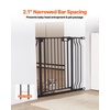 image:imageVEVOR 29546 Extra Wide Baby Gate for Stairs Auto Close Dog Gate for The House Easy Install Pressure Mounted Pet Gates for Doorways Easy Walk Thru Wide Safety Gate for Dog WhiteBlack