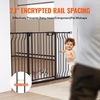 image:imageVEVOR 29546 Extra Wide Baby Gate for Stairs Auto Close Dog Gate for The House Easy Install Pressure Mounted Pet Gates for Doorways Easy Walk Thru Wide Safety Gate for Dog WhiteBlack