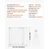 image:imageVEVOR 29546 Extra Wide Baby Gate for Stairs Auto Close Dog Gate for The House Easy Install Pressure Mounted Pet Gates for Doorways Easy Walk Thru Wide Safety Gate for Dog WhiteWhite