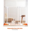 image:imageVEVOR 29546 Extra Wide Baby Gate for Stairs Auto Close Dog Gate for The House Easy Install Pressure Mounted Pet Gates for Doorways Easy Walk Thru Wide Safety Gate for Dog WhiteWhite