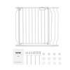 image:imageVEVOR 29546 Extra Wide Baby Gate for Stairs Auto Close Dog Gate for The House Easy Install Pressure Mounted Pet Gates for Doorways Easy Walk Thru Wide Safety Gate for Dog WhiteWhite