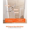 image:imageVEVOR 29546 Extra Wide Baby Gate for Stairs Auto Close Dog Gate for The House Easy Install Pressure Mounted Pet Gates for Doorways Easy Walk Thru Wide Safety Gate for Dog WhiteWhite