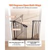 image:imageVEVOR 29546 Extra Wide Baby Gate for Stairs Auto Close Dog Gate for The House Easy Install Pressure Mounted Pet Gates for Doorways Easy Walk Thru Wide Safety Gate for Dog WhiteBlack