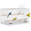 image:imageVEVOR 30 Inch Flight Bird Cage Stackable Bird Cage Parakeet Cage with SlideOut Tray and Handle Small Parrots Birdcage for Cockatiels Budgies Conure Macaw Finch Lovebirds Canaries PigeonsWhite