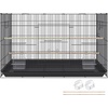 image:imageVEVOR 30 Inch Flight Bird Cage Stackable Bird Cage Parakeet Cage with SlideOut Tray and Handle Small Parrots Birdcage for Cockatiels Budgies Conure Macaw Finch Lovebirds Canaries PigeonsBlack