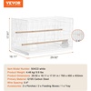image:imageVEVOR 30 Inch Flight Bird Cage Stackable Bird Cage Parakeet Cage with SlideOut Tray and Handle Small Parrots Birdcage for Cockatiels Budgies Conure Macaw Finch Lovebirds Canaries PigeonsWhite