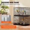 image:imageVEVOR 30 Inch Flight Bird Cage Stackable Bird Cage Parakeet Cage with SlideOut Tray and Handle Small Parrots Birdcage for Cockatiels Budgies Conure Macaw Finch Lovebirds Canaries PigeonsBlack  Dividable