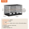 image:imageVEVOR 30 Inch Flight Bird Cage Stackable Bird Cage Parakeet Cage with SlideOut Tray and Handle Small Parrots Birdcage for Cockatiels Budgies Conure Macaw Finch Lovebirds Canaries PigeonsBlack  Dividable