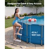 image:imageVEVOR Above Ground Pool Ladder 2Step Steel AFrame Swimming Pool Stairs for 33 in High Wall 300 lbs Capacity EntryExit Steps with Secure NonSlip Sturdy Wide Step Easy Setup Outdoor Gray3Step for 42 In