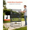 image:imageVEVOR Bird Cage 315 x 205 x 52 inch Flat Top Wrought Iron Bird Flight Cage with Perches SlideOut Tray and Plastic Feeders Casters for Parrot Blue Tit Cockatiel Canary and Monk ParakeetBlack