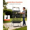 image:imageVEVOR Bird Cage 315 x 205 x 52 inch Flat Top Wrought Iron Bird Flight Cage with Perches SlideOut Tray and Plastic Feeders Casters for Parrot Blue Tit Cockatiel Canary and Monk ParakeetBlack