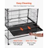 image:imageVEVOR Bird Cage 315 x 205 x 52 inch Flat Top Wrought Iron Bird Flight Cage with Perches SlideOut Tray and Plastic Feeders Casters for Parrot Blue Tit Cockatiel Canary and Monk ParakeetBlack