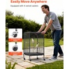 image:imageVEVOR Bird Cage 315 x 205 x 52 inch Flat Top Wrought Iron Bird Flight Cage with Perches SlideOut Tray and Plastic Feeders Casters for Parrot Blue Tit Cockatiel Canary and Monk ParakeetBlack