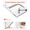 image:imageVEVOR Cat Door for Window Adjustable to Fit Window Width 3136 4 Secure Lock Modes Aluminum Frame and HighTransparency Glass Magnetic Closure Weatherproof QuickFit Pet Door for Cats WhiteWhite