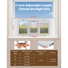image:imageVEVOR Cat Door for Window Adjustable to Fit Window Width 3136 4 Secure Lock Modes Aluminum Frame and HighTransparency Glass Magnetic Closure Weatherproof QuickFit Pet Door for Cats WhiteWhite