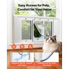 image:imageVEVOR Cat Door for Window Adjustable to Fit Window Width 3136 4 Secure Lock Modes Aluminum Frame and HighTransparency Glass Magnetic Closure Weatherproof QuickFit Pet Door for Cats WhiteWhite