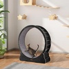 image:imageVEVOR Cat Exercise Wheel 48 in Wooden Cat Running Wheel for Indoor Cats up to 28 lbs Cats Treadmill with Carpeted Runway amp Locking Mechanism Quiet Roller Kitten Sport Toys for Pets Fitness amp HealthNatural Wood433in