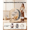 image:imageVEVOR Cat Exercise Wheel 48 in Wooden Cat Running Wheel for Indoor Cats up to 28 lbs Cats Treadmill with Carpeted Runway amp Locking Mechanism Quiet Roller Kitten Sport Toys for Pets Fitness amp HealthWood grain color