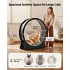 image:imageVEVOR Cat Exercise Wheel 48 in Wooden Cat Running Wheel for Indoor Cats up to 28 lbs Cats Treadmill with Carpeted Runway amp Locking Mechanism Quiet Roller Kitten Sport Toys for Pets Fitness amp HealthJet Black