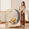 image:imageVEVOR Cat Exercise Wheel 48 in Wooden Cat Running Wheel for Indoor Cats up to 28 lbs Cats Treadmill with Carpeted Runway amp Locking Mechanism Quiet Roller Kitten Sport Toys for Pets Fitness amp HealthWood grain color