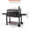 image:imageVEVOR Charcoal Grill 780 sqin ExtraLarge Charcoal Barbecue Grill with 2 Liftable Charcoal Trays amp Folding Side Tables HighTemp PowderCoated Steel BBQ Cooking Grills for Patio Backyard PartiesBlack