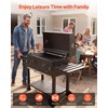 image:imageVEVOR Charcoal Grill 780 sqin ExtraLarge Charcoal Barbecue Grill with 2 Liftable Charcoal Trays amp Folding Side Tables HighTemp PowderCoated Steel BBQ Cooking Grills for Patio Backyard PartiesBlack