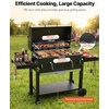 image:imageVEVOR Charcoal Grill 780 sqin ExtraLarge Charcoal Barbecue Grill with 2 Liftable Charcoal Trays amp Folding Side Tables HighTemp PowderCoated Steel BBQ Cooking Grills for Patio Backyard PartiesBlack