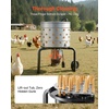 image:imageVEVOR Chicken Plucker Machine 197 in Drum 750W amp 275RPM Electric Chicken Plucking Machine with 98 Soft Fingers amp Transport Wheels Stainless Steel Feather Remover for Processing 2 Chicks Once3 Legs  20 in