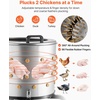 image:imageVEVOR Chicken Plucker Machine 197 in Drum 750W amp 275RPM Electric Chicken Plucking Machine with 98 Soft Fingers amp Transport Wheels Stainless Steel Feather Remover for Processing 2 Chicks Once3 Legs  20 in