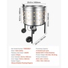 image:imageVEVOR Chicken Plucker Machine 197 in Drum 750W amp 275RPM Electric Chicken Plucking Machine with 98 Soft Fingers amp Transport Wheels Stainless Steel Feather Remover for Processing 2 Chicks Once3 Legs  256 in