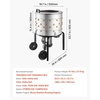 image:imageVEVOR Chicken Plucker Machine 197 in Drum 750W amp 275RPM Electric Chicken Plucking Machine with 98 Soft Fingers amp Transport Wheels Stainless Steel Feather Remover for Processing 2 Chicks Once3 Legs  20 in
